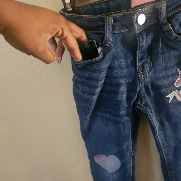 Freestyle Kids Jeans with Unicorn and Heart - Blue - Picture 4 of 14